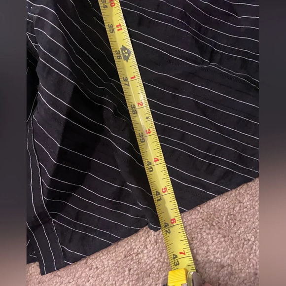 APOSTROPHE Black Silver fit flare Dress, Belted, Collar, Button Front, Roll Tab - Picture 5 of 8